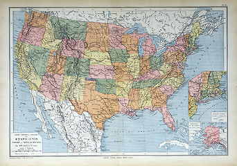 Image showing Old map of 1883, America, U.S., U.S.A., United States