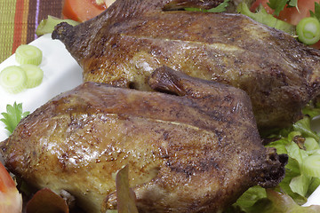 Image showing Fried pigeon