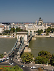 Image showing chain bridge in Budapest