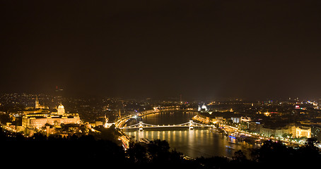 Image showing night panorama of budapest 