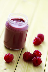 Image showing baby food - raspberries