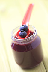 Image showing baby food - blueberries