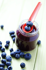 Image showing baby food - blueberries