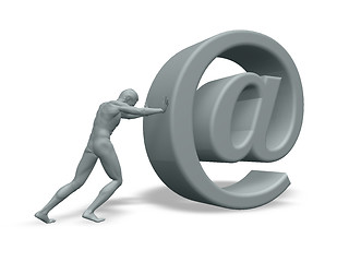 Image showing man pushes email alias
