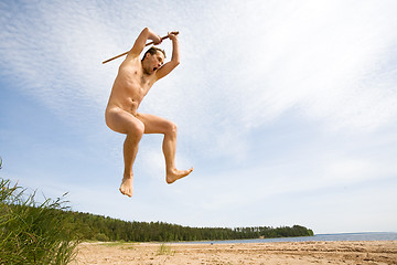 Image showing samurai jump