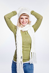 Image showing Beautiful caucasian winter woman