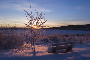 Image showing FROZEN: sunset