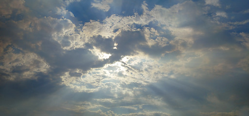 Image showing God Like Light in the Sky