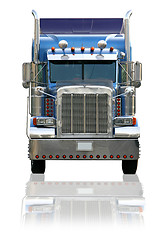 Image showing Semi Truck Isolated on a White Background