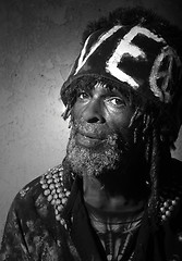 Image showing Homeless African American Man on the  Venice Beach Boardwalk