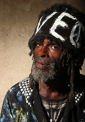 Image showing Portrait of a Transient  Homeless African American Man