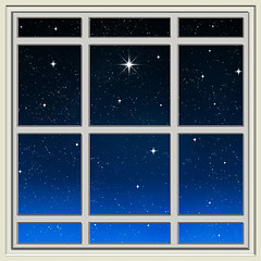 Image showing bright star through the window