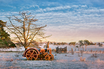 Image showing old tractor on the farm 