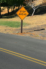 Image showing Stop Ahead Road Sign