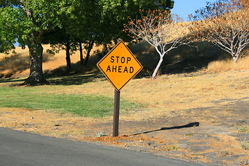 Image showing Stop Ahead Road Sign