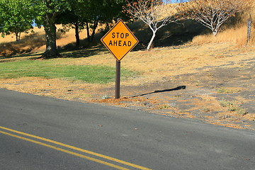 Image showing Stop Ahead Road Sign