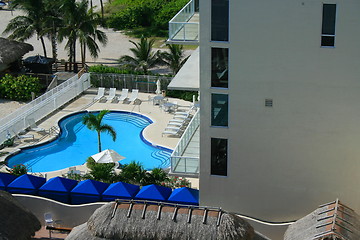 Image showing Swimming Pool and Lounge Chairs