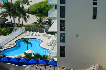 Image showing Swimming Pool and Lounge Chairs