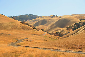 Image showing Windy Road Through Hills