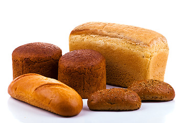 Image showing Bread on white background