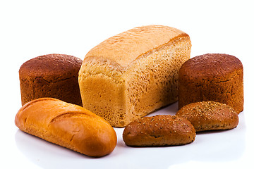 Image showing Bread on white background