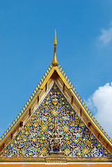 Image showing Detail of temple roof in Bangkok, Thailand