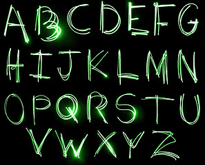 Image showing Neon Alphabet set