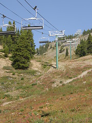 Image showing Lake Louise Cable Car in Banff National Park in Rocky Mountains