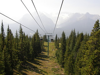 Image showing Lake Louise Cable Car in Banff National Park in Rocky Mountains