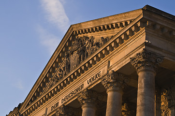 Image showing Reichstag building detail