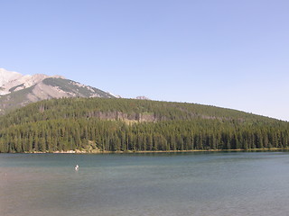 Image showing Lake Minnewanka In Banff National Park In Alberta