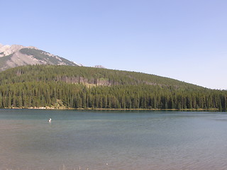 Image showing Lake Minnewanka In Banff National Park In Alberta