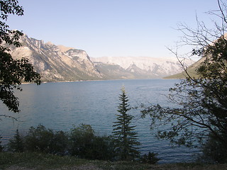 Image showing Lake Minnewanka In Banff National Park In Alberta