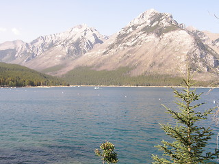 Image showing Lake Minnewanka In Banff National Park In Alberta