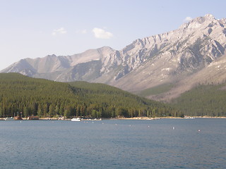 Image showing Lake Minnewanka In Banff National Park In Alberta