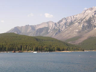 Image showing Lake Minnewanka In Banff National Park In Alberta