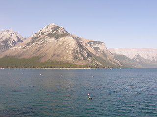 Image showing Lake Minnewanka In Banff National Park In Alberta