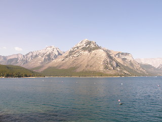 Image showing Lake Minnewanka In Banff National Park In Alberta