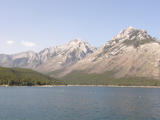 Image showing Lake Minnewanka In Banff National Park In Alberta