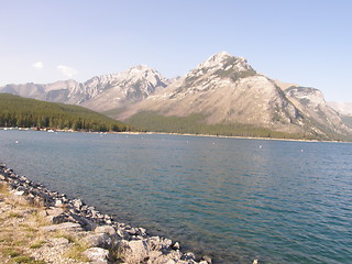 Image showing Lake Minnewanka In Banff National Park In Alberta