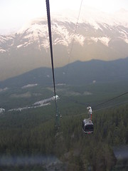 Image showing Gondola at Sulphur Mountain in Banff National Park