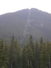 Image showing Gondola at Sulphur Mountain in Banff National Park 