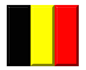 Image showing Belgium 3d flag with realistic proportions