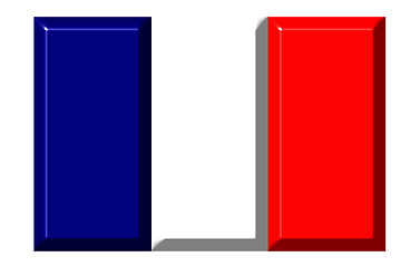 Image showing France 3d flag with realistic proportions