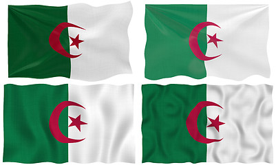 Image showing four flags of algeria