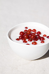 Image showing yogurt and red currant