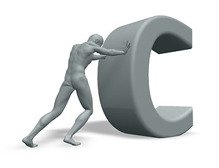 Image showing man pushes C