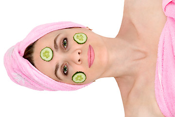 Image showing Mask from cucumbers
