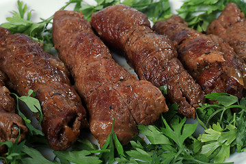 Image showing Beef olives and parsley