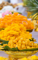 Image showing Thai sweets at a Buddhist ceremony